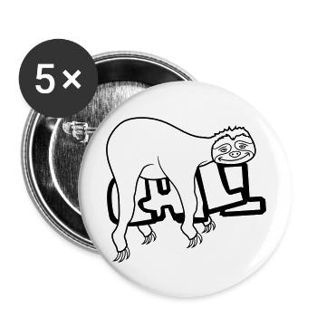 chill paresseux se détendre muede se détendre haengen sc - Lot de 5 grands badges (56 mm) - blanc - Devant