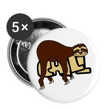 chill paresseux se détendre muede se détendre haengen sc - Lot de 5 grands badges (56 mm) - blanc - Devant