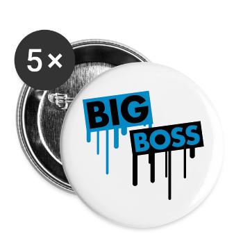 big_boss_graffiti - Lot de 5 grands badges (56 mm) - blanc - Devant