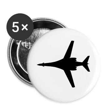 Bomber B-1B - Buttons large 2.2''/56 mm (5-pack) - white - Front
