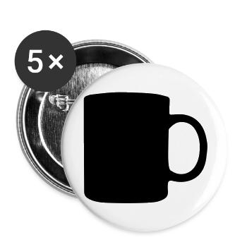 tasse - Buttons groß 56 mm (5er Pack) - Weiß - Vorne