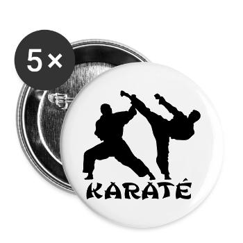 karate_1 - Buttons large 2.2''/56 mm (5-pack) - white - Front