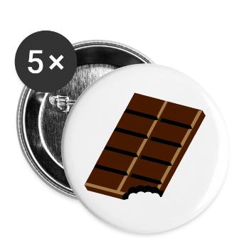 A chocolate bar - Buttons large 2.2''/56 mm (5-pack) - white - Front
