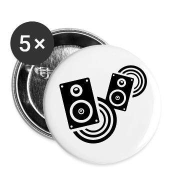music_box_f1 - Buttons groß 56 mm (5er Pack) - Weiß - Vorne