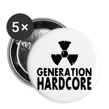 generation - Lot de 5 grands badges (56 mm) - blanc - Devant