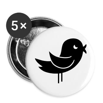 bird_f1 - Buttons large 2.2''/56 mm (5-pack) - white - Front