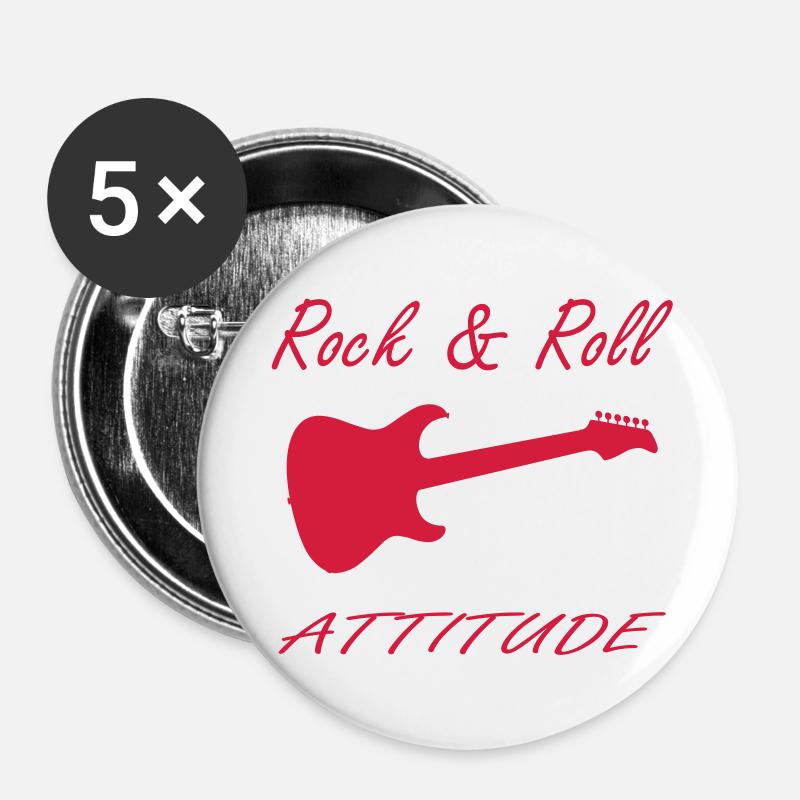 rock - Buttons large 2.2''/56 mm (5-pack) - white