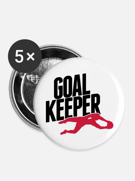 goalkeeper - Buttons groß 56 mm (5er Pack) - Weiß