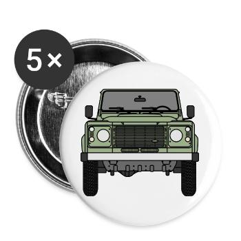 Defender - Front - Buttons large 2.2''/56 mm (5-pack) - white - Front