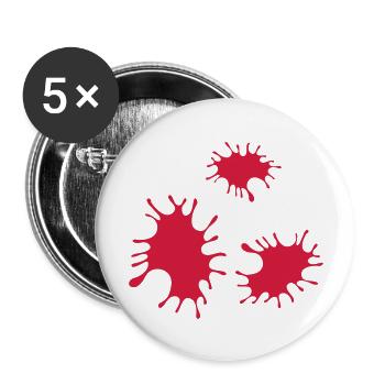 kleks2 - Buttons groß 56 mm (5er Pack) - Weiß - Vorne