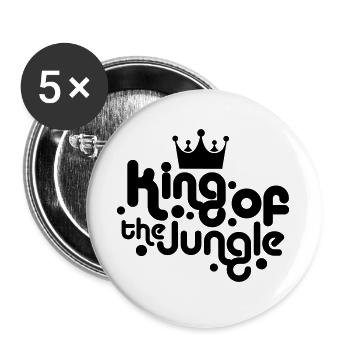 roi de la jungle - Lot de 5 grands badges (56 mm) - blanc - Devant