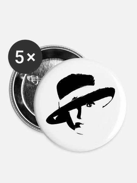 Lady - Buttons groß 56 mm (5er Pack) - Weiß