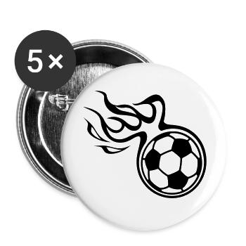 Football - Buttons large 2.2''/56 mm (5-pack) - white - Front