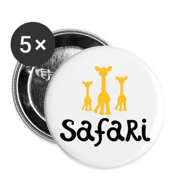 safari - Lot de 5 grands badges (56 mm) - blanc - Devant