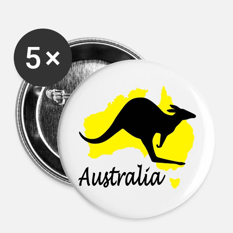 australia - Buttons large 2.2''/56 mm (5-pack) - white
