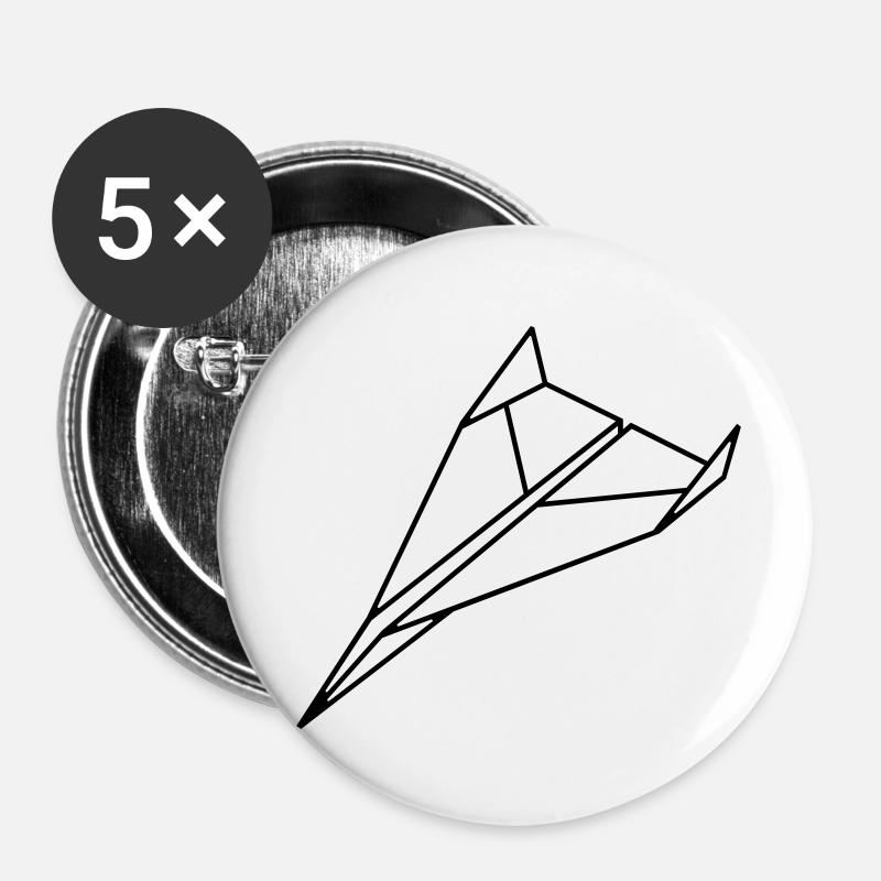 paper_ plane_a1 - Buttons large 2.2''/56 mm (5-pack) - white