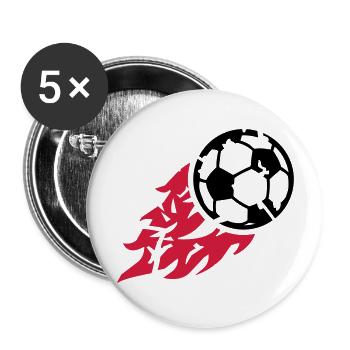 fire_soccer_ball_bx2 - Buttons large 2.2''/56 mm (5-pack) - white - Front