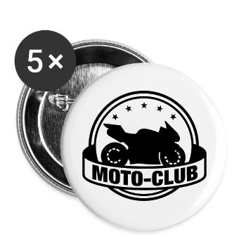 biker_club_f1 - Lot de 5 grands badges (56 mm) - blanc - Devant