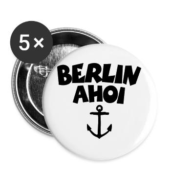 Berlin Ahoi - Buttons groß 56 mm (5er Pack) - Weiß - Vorne