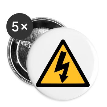 lightning thunder - Buttons large 2.2''/56 mm (5-pack) - white - Front