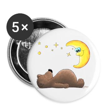 sweet teddy bear - Buttons large 2.2''/56 mm (5-pack) - white - Front