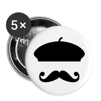 The French touch - Buttons large 2.2''/56 mm (5-pack) - white - Front