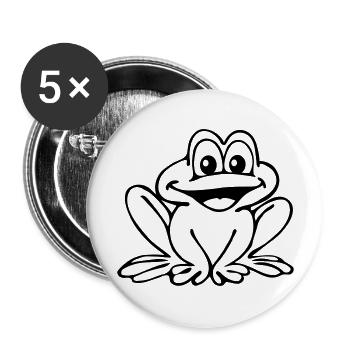 Frog - Buttons groß 56 mm (5er Pack) - Weiß - Vorne