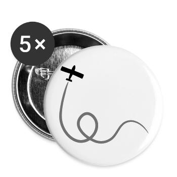 Airplane - Buttons groß 56 mm (5er Pack) - Weiß - Vorne
