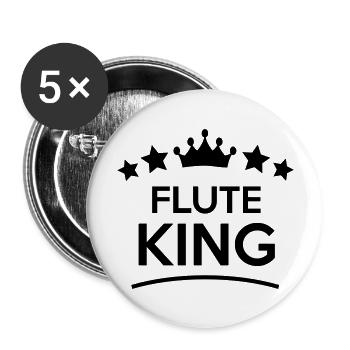 flute king stars - Buttons groß 56 mm (5er Pack) - Weiß - Vorne