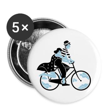 Transport Douceur - Lot de 5 grands badges (56 mm) - blanc - Devant