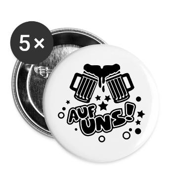auf_uns_f1 - Buttons large 2.2''/56 mm (5-pack) - white - Front