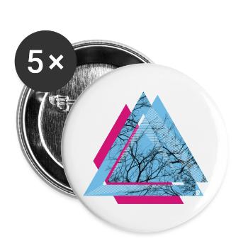 AD Triangle - Buttons large 2.2''/56 mm (5-pack) - white - Front