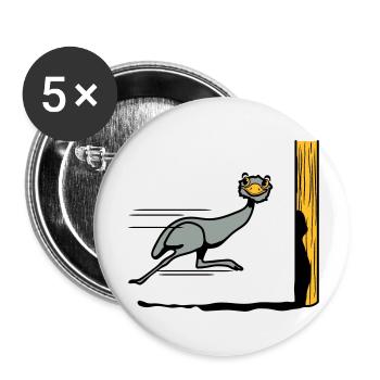 Lustig Emu Strauss rennen witzig comic Cool - Buttons groß 56 mm (5er Pack) - Weiß - Vorne