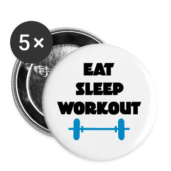 sports - Buttons large 2.2''/56 mm (5-pack) - white - Front