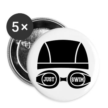 Just swim - Buttons large 2.2''/56 mm (5-pack) - white - Front