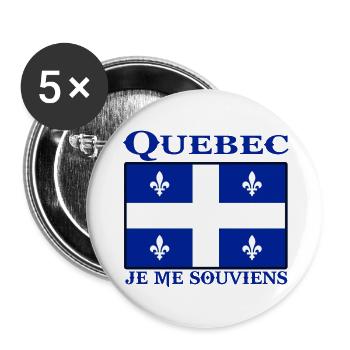 quebec - Buttons large 2.2''/56 mm (5-pack) - white - Front