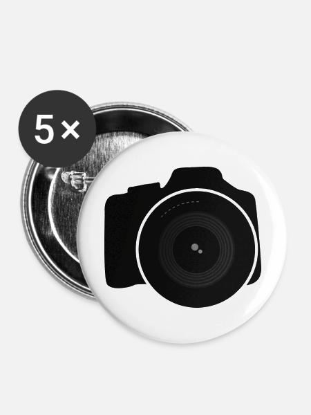 Kamera - Buttons groß 56 mm (5er Pack) - Weiß