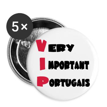 Very important _portugais - Buttons groß 56 mm (5er Pack) - Weiß - Vorne