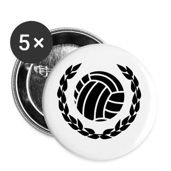 sports - Buttons large 2.2''/56 mm (5-pack) - white - Front