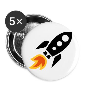 Rocket - Buttons large 2.2''/56 mm (5-pack) - white - Front