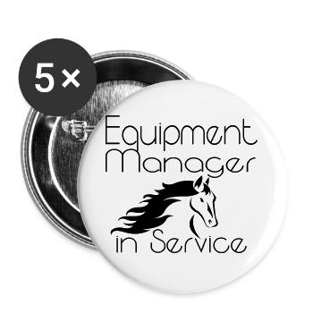 Equipment manager in service -neu - Buttons groß 56 mm (5er Pack) - Weiß - Vorne