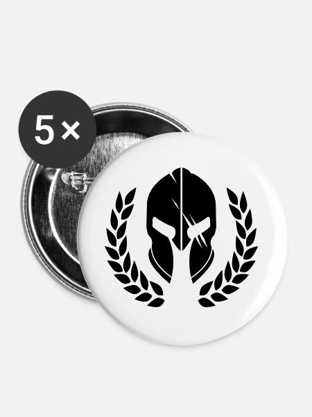 sparta - Buttons groß 56 mm (5er Pack) - Weiß