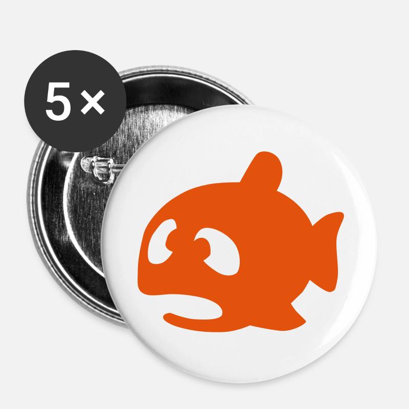 goldfish - Buttons large 2.2''/56 mm (5-pack) - white