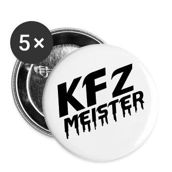 kfz_meister3 - Buttons groß 56 mm (5er Pack) - Weiß - Vorne