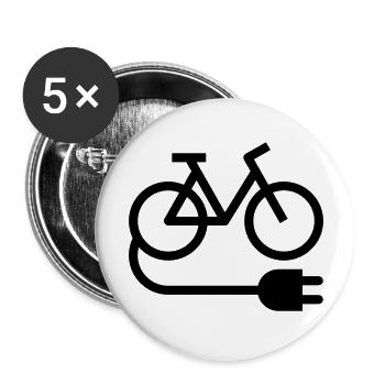 E-bike - Buttons groß 56 mm (5er Pack) - Weiß - Vorne