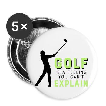 golf - Buttons large 2.2''/56 mm (5-pack) - white - Front