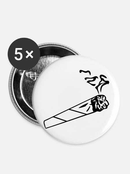 Joint - Zigarette - Buttons groß 56 mm (5er Pack) - Weiß