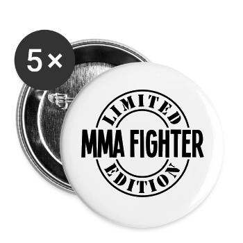mma fighter limited edition stamp copy - Buttons large 2.2''/56 mm (5-pack) - white - Front
