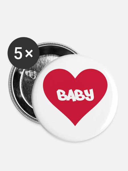 baby - Buttons groß 56 mm (5er Pack) - Weiß