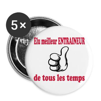 Meilleur entraineur de tous les temps - Buttons large 2.2''/56 mm (5-pack) - white - Front